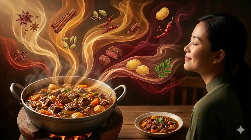 HƯƠNG CÀ RI BÒ – NỒNG NÀN ĐA VỊ, ĐẬM ĐÀ CHẤT THỊT