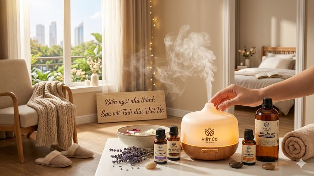 Biến ngôi nhà thành Spa với tinh dầu Việt Úc