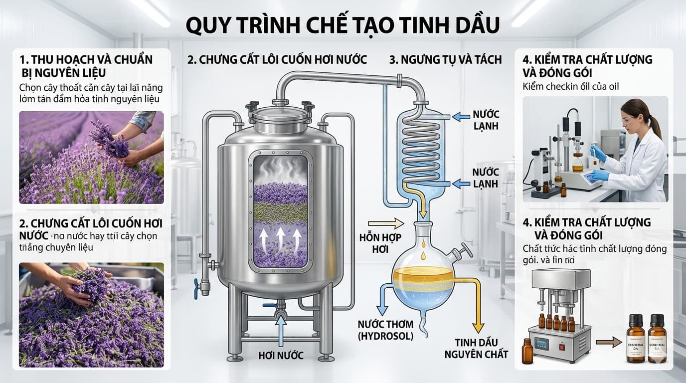 Bạn thắc mắc Tinh dầu được chế tạo như thế nào?