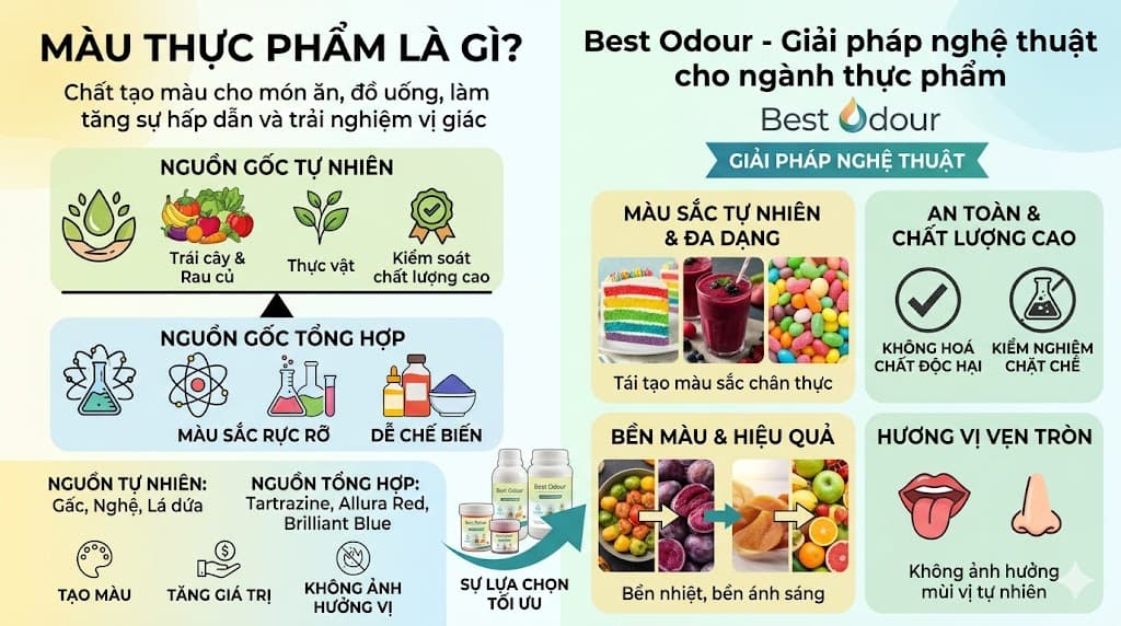 Màu thực phẩm là gì? Best Odour - Giải pháp nghệ thuật cho ngành thực phẩm