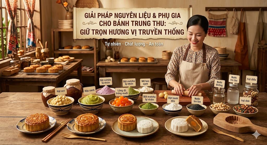 Giải pháp nguyên liệu & phụ gia cho Bánh Trung Thu: Giữ trọn hương vị truyền thống