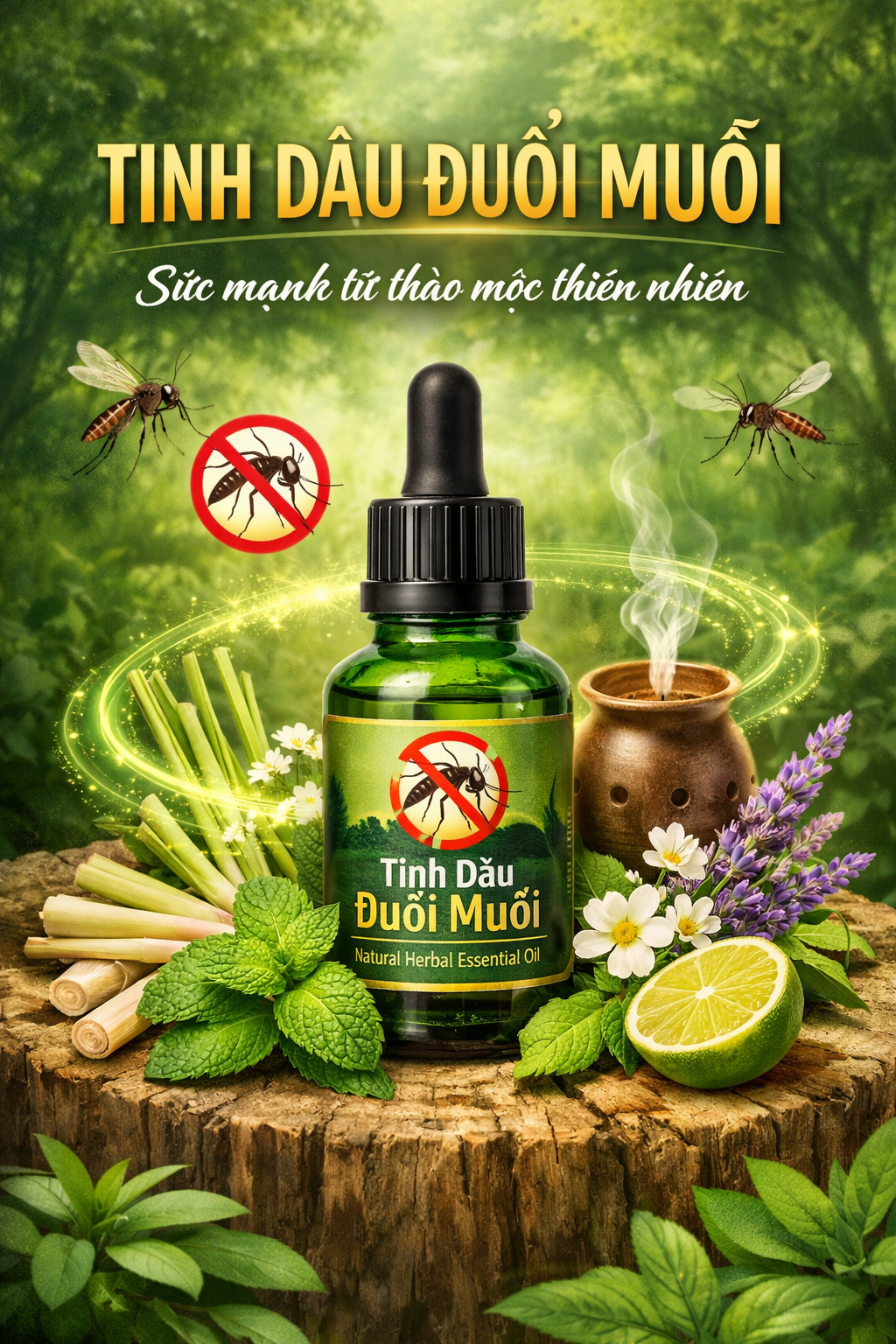 Tinh dầu đuổi muỗi: Sức mạnh từ thảo mộc thiên nhiên